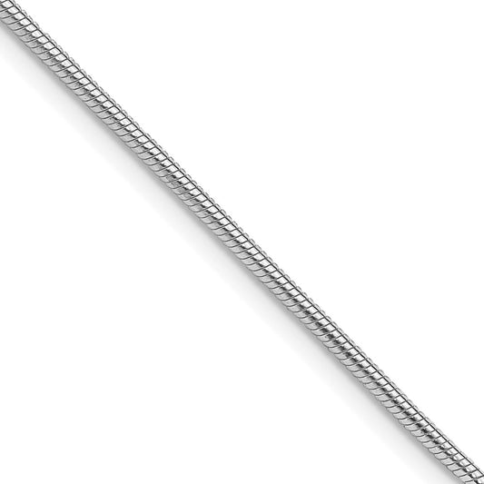 Sterling Silver Rhodium-plated 1.5mm Snake ChainQSN045R