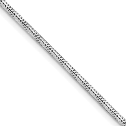 Sterling Silver Rhodium-plated 1.75mm Snake ChainQSN050R