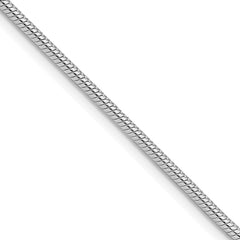 Sterling Silver Rhodium-plated 1.75mm Snake ChainQSN050R
