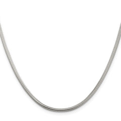 Sterling Silver 2.5mm Round Snake ChainQSNL065