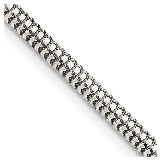 Sterling Silver 3mm Round Snake ChainQSNL080