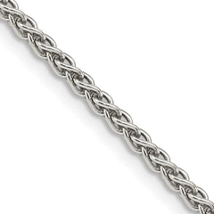 Sterling Silver Rhodium-plated 2.5mm Round Spiga ChainQSP060R