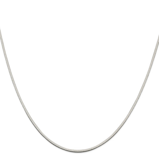 Sterling Silver 1.25mm Square Snake ChainQSQ040