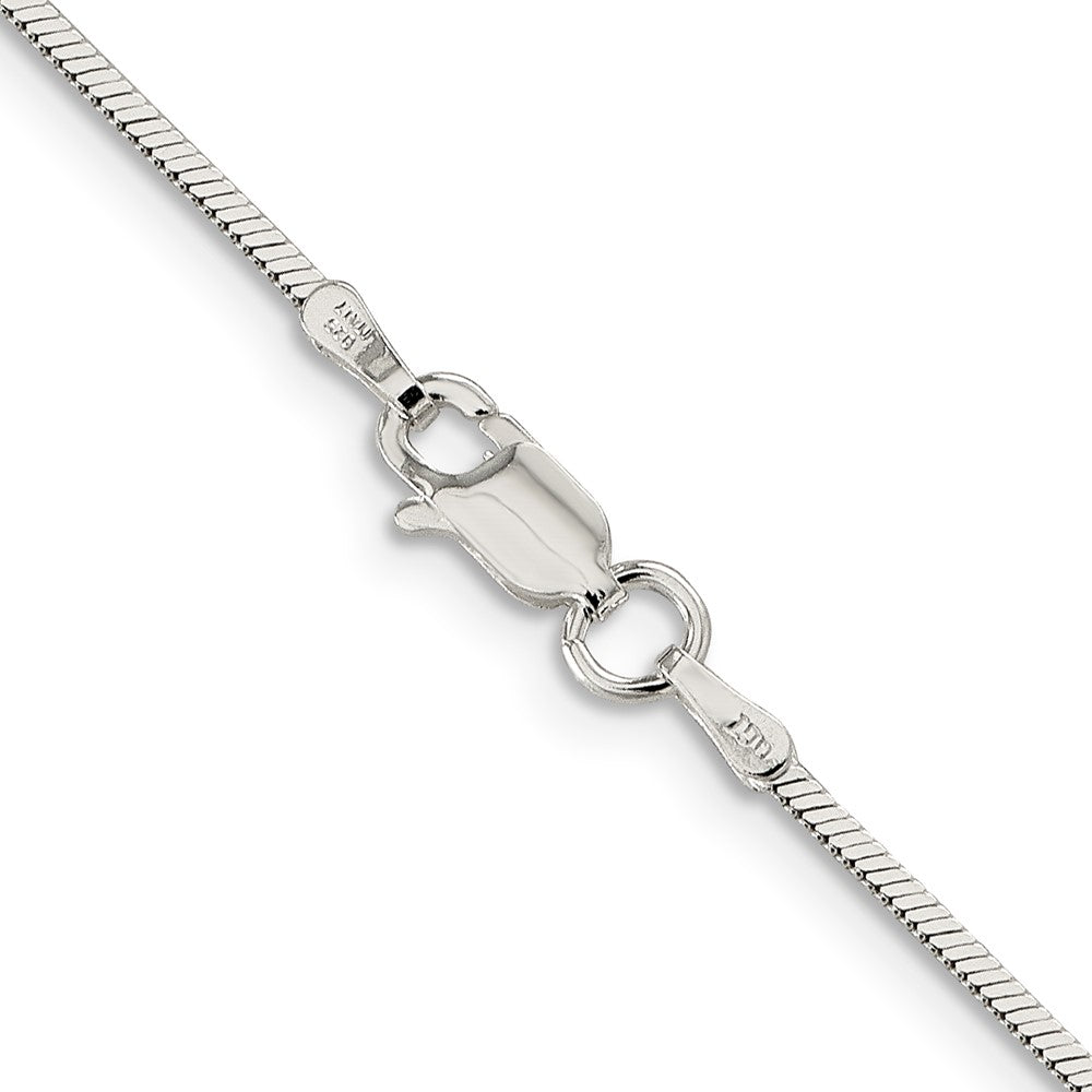 Sterling Silver 1.25mm Square Snake ChainQSQ040
