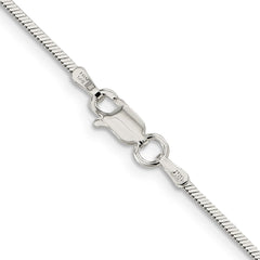 Sterling Silver 1.25mm Square Snake ChainQSQ040