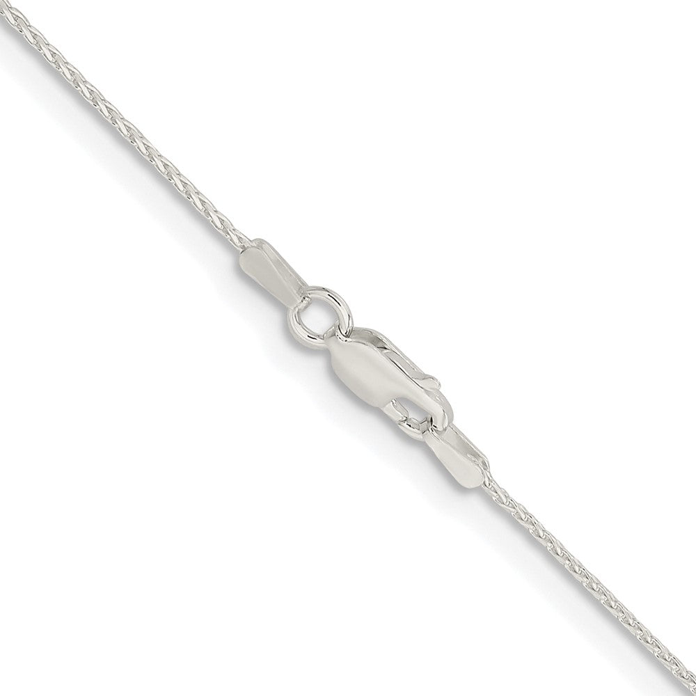 Sterling Silver Rhodium-plated .95mm Diamond-cut Round Spiga ChainQSR030R