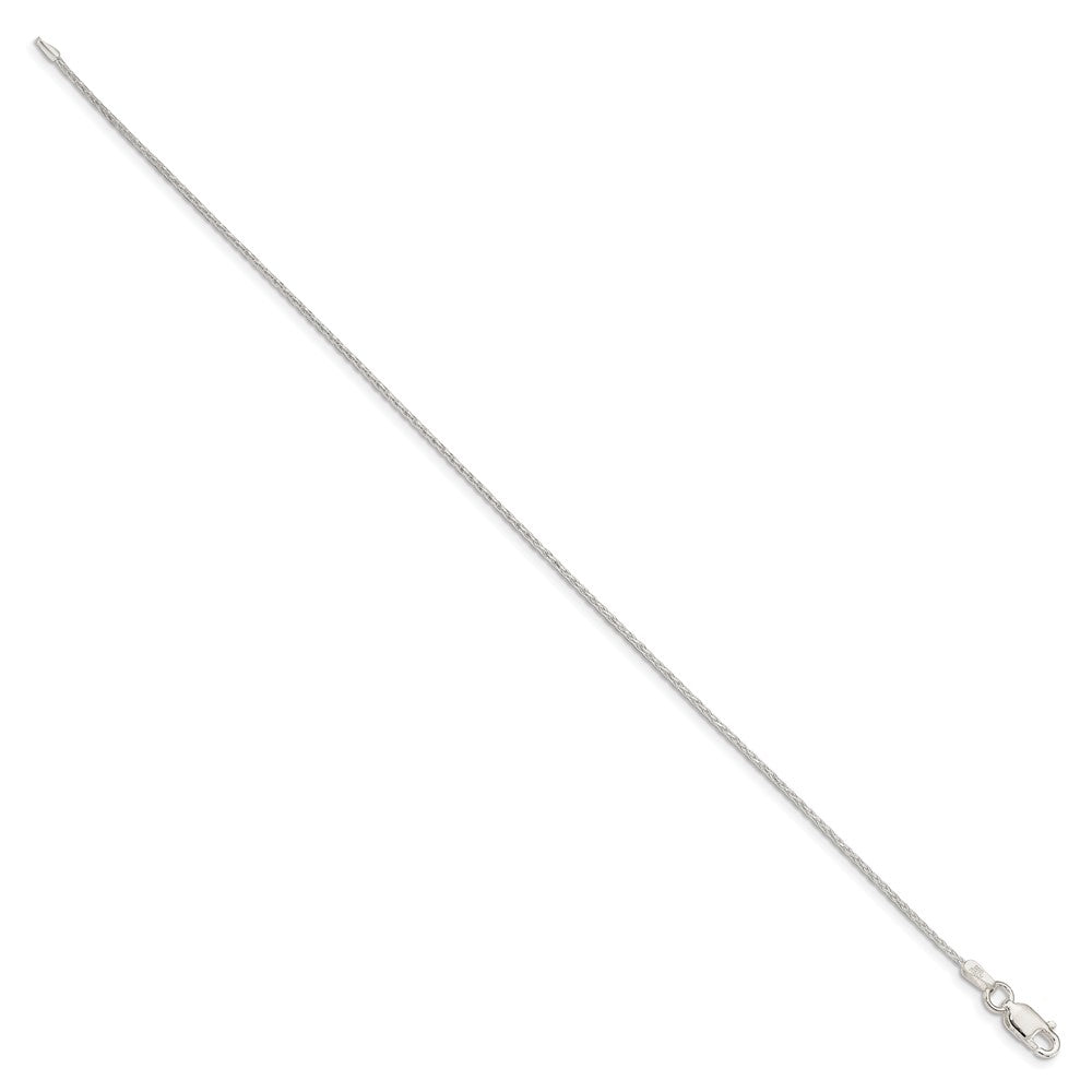 Sterling Silver 1.25mm Diamond-cut Round Spiga Chain QSR035-8