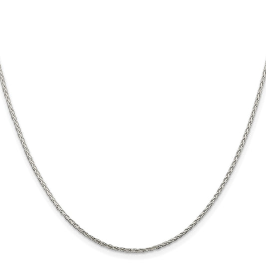 Sterling Silver Rhodium-plated 1.45mm Diamond-cut Round Spiga ChainQSR040R