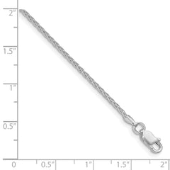 Sterling Silver Rhodium-plated 1.7mm Diamond-cut Round Spiga Chain QSR050R-8