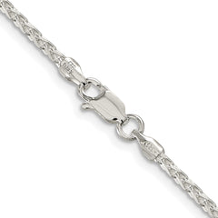 Sterling Silver Rhodium-plated 2.15mm Diamond-cut Round Spiga ChainQSR060R