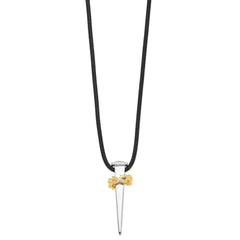 Sentimental Expressions Sterling Silver Gold-plated No Greater Love Nail 16 Inch Necklace QSX113