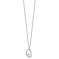 Sentimental Expressions Sterling Silver Rhodium-plated Friendship 18in Necklace QSX290