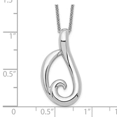 Sentimental Expressions Sterling Silver Rhodium-plated Friendship 18in Necklace QSX290