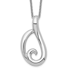 Sentimental Expressions Sterling Silver Rhodium-plated Friendship 18in Necklace QSX290