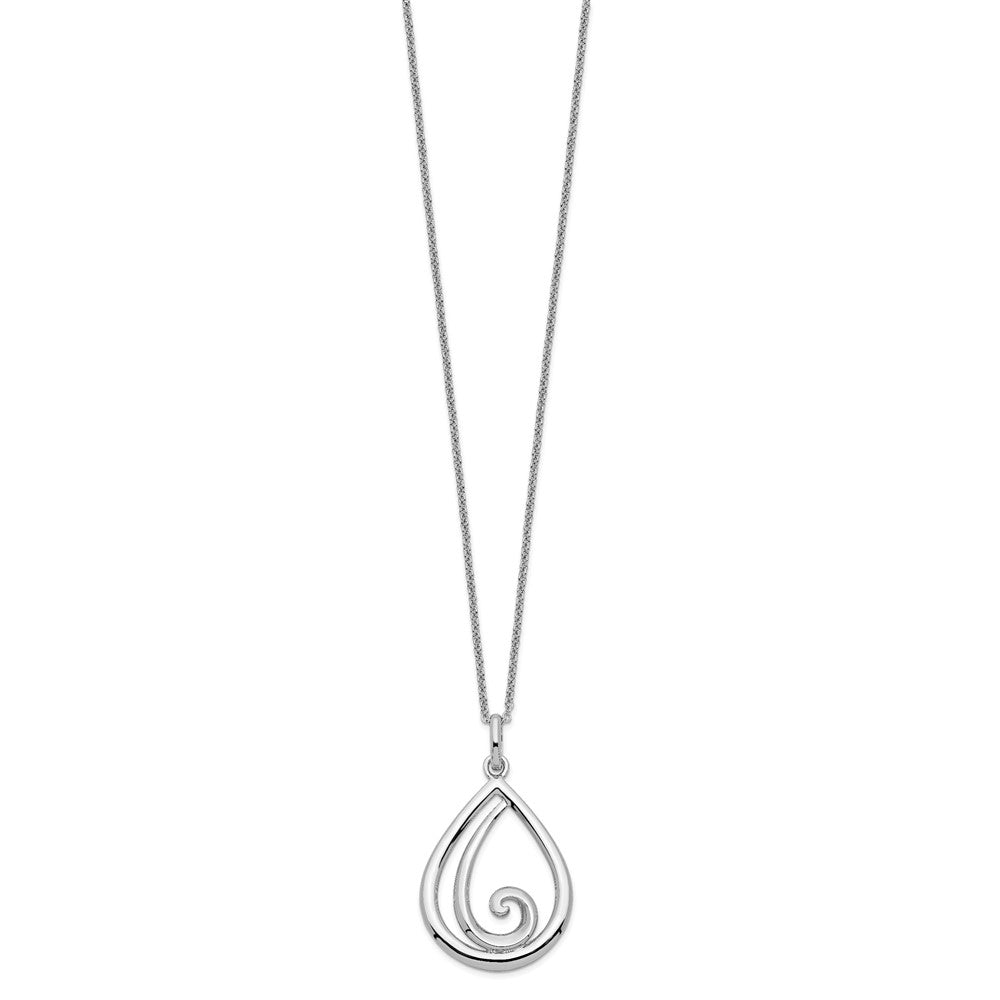 Sentimental Expressions Sterling Silver Rhodium-plated Remember Me Always 18in Necklace QSX406