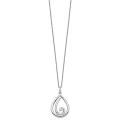 Sentimental Expressions Sterling Silver Rhodium-plated Remember Me Always 18in Necklace QSX406