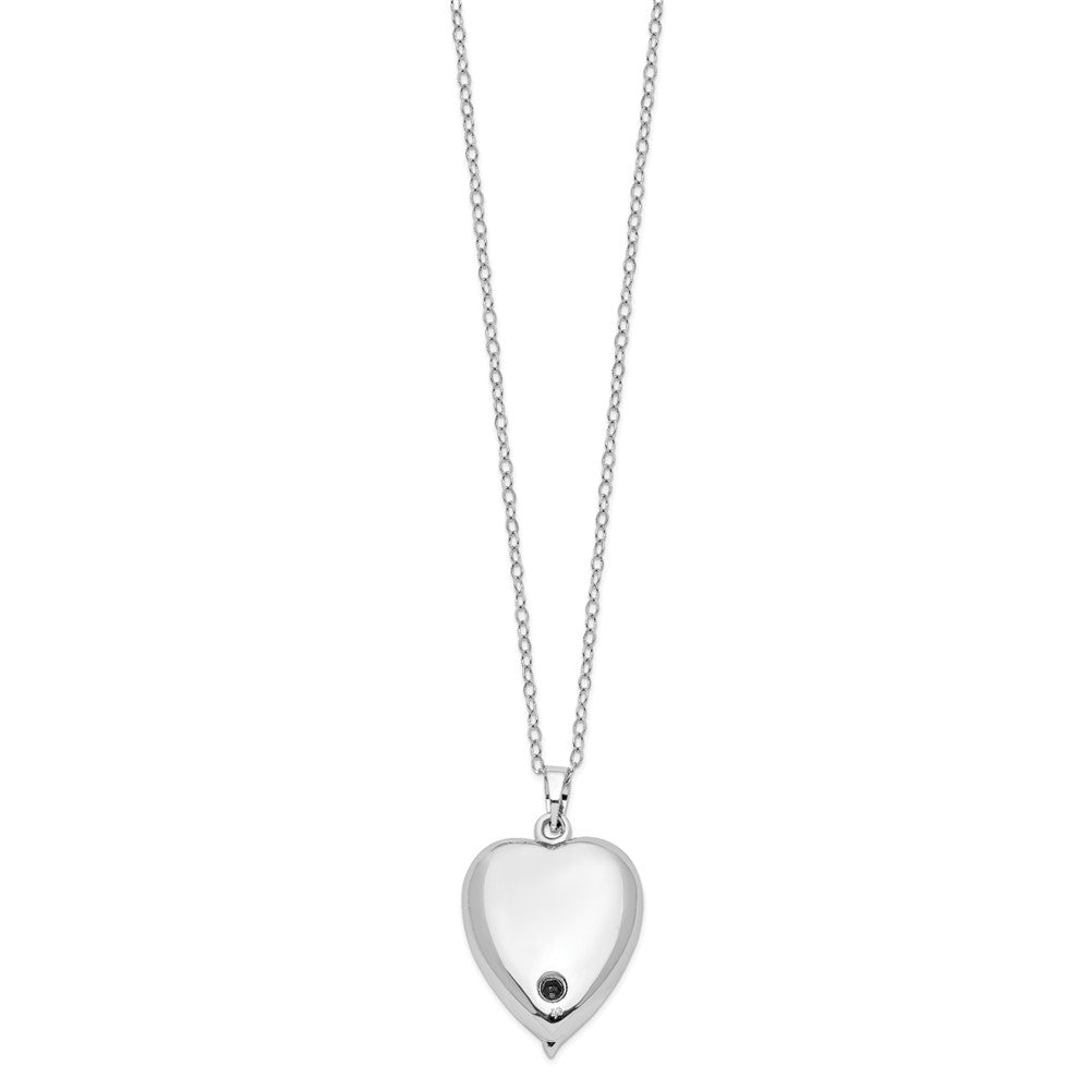 Sentimental Expressions Sterling Silver Rhodium-plated Forever My Baby Ash Holder 18 Inch Necklace QSX568