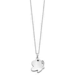 Sentimental Expressions Sterling Silver Rhodium-plated Antiqued Butterfly Ash Holder 18 Inch Necklace QSX616