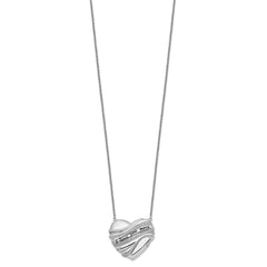 Sentimental Expressions Sterling Silver Rhodium-plated Antiqued I Love You More 18in. Necklace QSX631