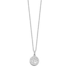 Sentimental Expressions Sterling Silver  Antiqued In My Heart Ash Holder 18 Inch Necklace QSX710