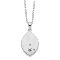 Sentimental Expressions Sterling Silver Rhodium-plated Gold-tone Heart in Egg Shaped Ash Holder 18 Inch Necklace QSX781
