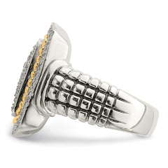 Shey Couture Sterling Silver with 14K Accent Diamond Ring