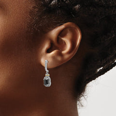 QTC988 Shey Couture Sterling Silver with 14K Accent Antiqued Black Onyx Post Dangle Earrings