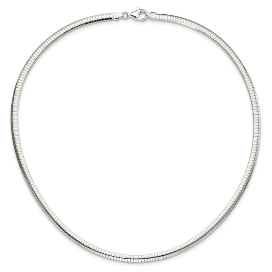 Sterling Silver 4mm Cubetto Necklace QU4-18