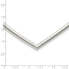 Sterling Silver 4mm Cubetto V-shaped Necklace QUF41-17