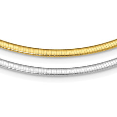 Sterling Silver Flash Gold-plated Reversible 3mm Cubetto ChainQUF45-16