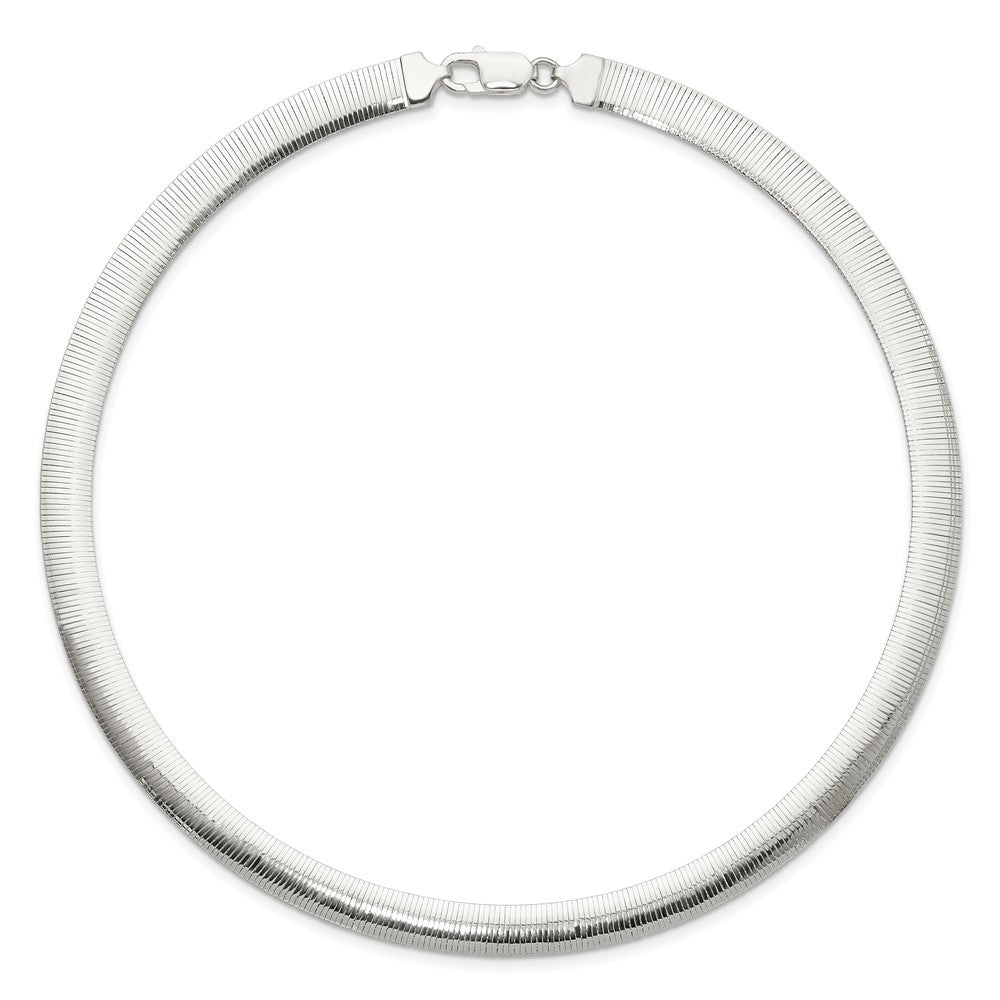 Sterling Silver 8mm Polished Cubetto/D/C Reversible Necklace QUF50-17