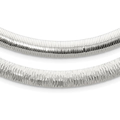 Sterling Silver 8mm Polished Cubetto/D/C Reversible Necklace QUF50-17