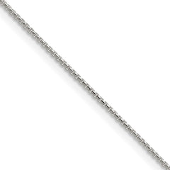 Sterling Silver .95mm Diamond-cut Round Box Chain w/2in ext.QVX019