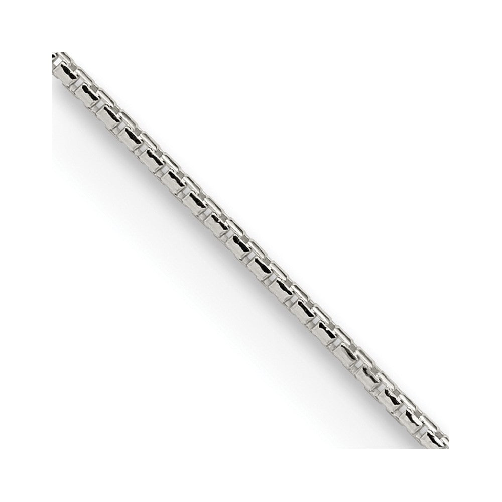 Sterling Silver 1.1mm Diamond-cut Round Box Chain w/2in ext.QVX022