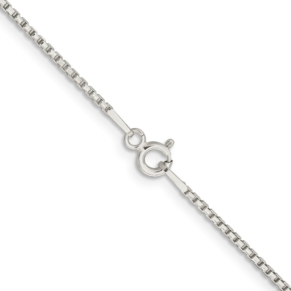 Sterling Silver 1.3mm Diamond-cut Round Box ChainQVX026