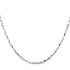 Sterling Silver Rhodium-plated 1.3mm Diamond-cut Round Box ChainQVX026R