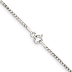 Sterling Silver Rhodium-plated 1.3mm Diamond-cut Round Box ChainQVX026R