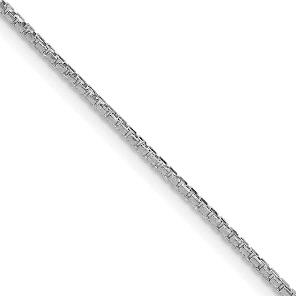 Sterling Silver Rhodium-plated 1.3mm Diamond-cut Round Box ChainQVX026R