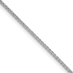 Sterling Silver Rhodium-plated 1.3mm Diamond-cut Round Box ChainQVX026R