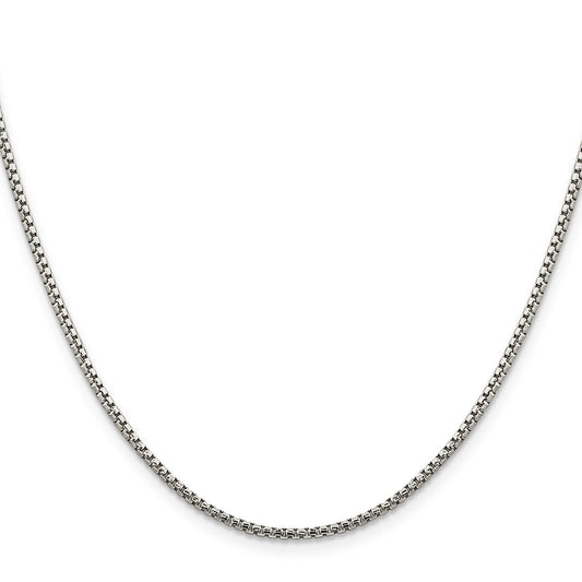 Sterling Silver 1.75mm Diamond-cut Round Box ChainQVX035