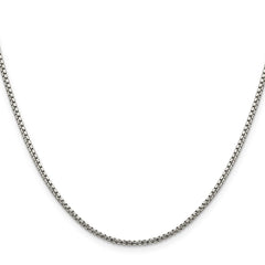 Sterling Silver 1.75mm Diamond-cut Round Box ChainQVX035