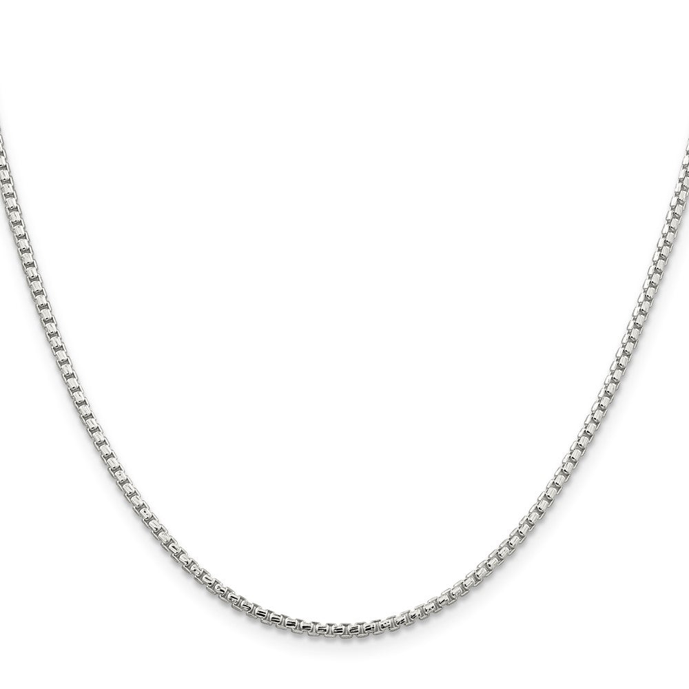 Sterling Silver 2mm Diamond-cut Round Box ChainQVX040