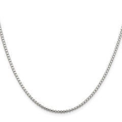 Sterling Silver 2mm Diamond-cut Round Box ChainQVX040