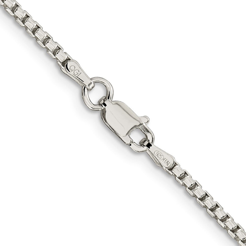 Sterling Silver 2mm Diamond-cut Round Box ChainQVX040