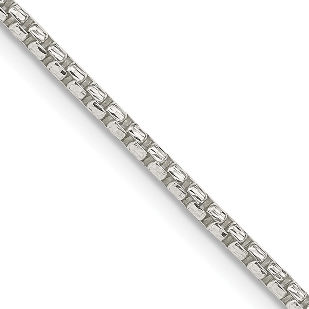 Sterling Silver 2mm Diamond-cut Round Box ChainQVX040