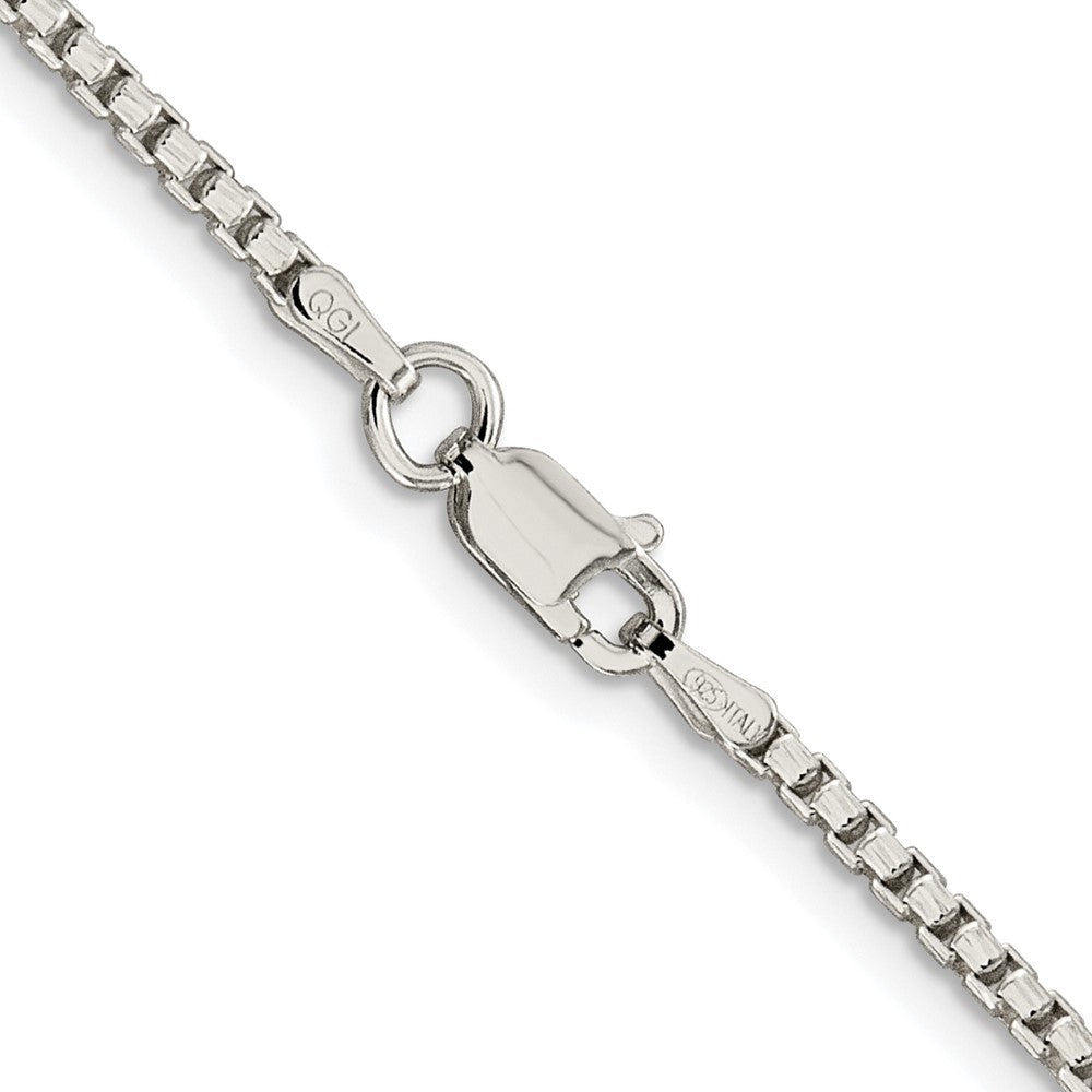Sterling Silver Rhodium-plated 2mm Diamond-cut Round Box ChainQVX040R