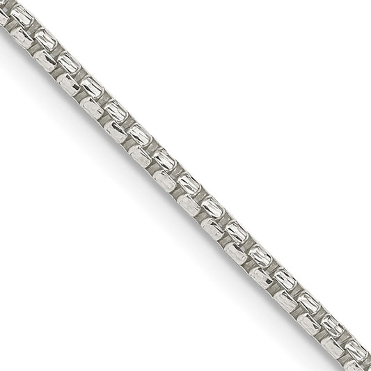Sterling Silver 2mm Diamond-cut Round Box ChainQVX040