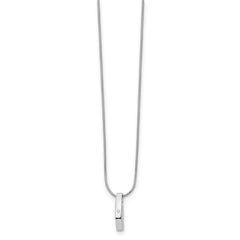 White Ice Sterling Silver Rhodium-plated 18 Inch Diamond Necklace with 2 Inch Extender QW184-18