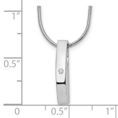 White Ice Sterling Silver Rhodium-plated 18 Inch Diamond Necklace with 2 Inch Extender QW184-18