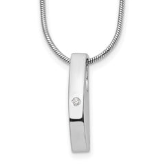 White Ice Sterling Silver Rhodium-plated 18 Inch Diamond Necklace with 2 Inch Extender QW184-18